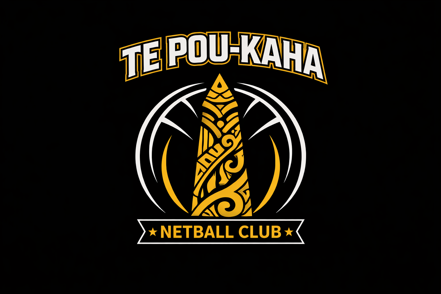 Te Pou-Kaha Netball Club logo