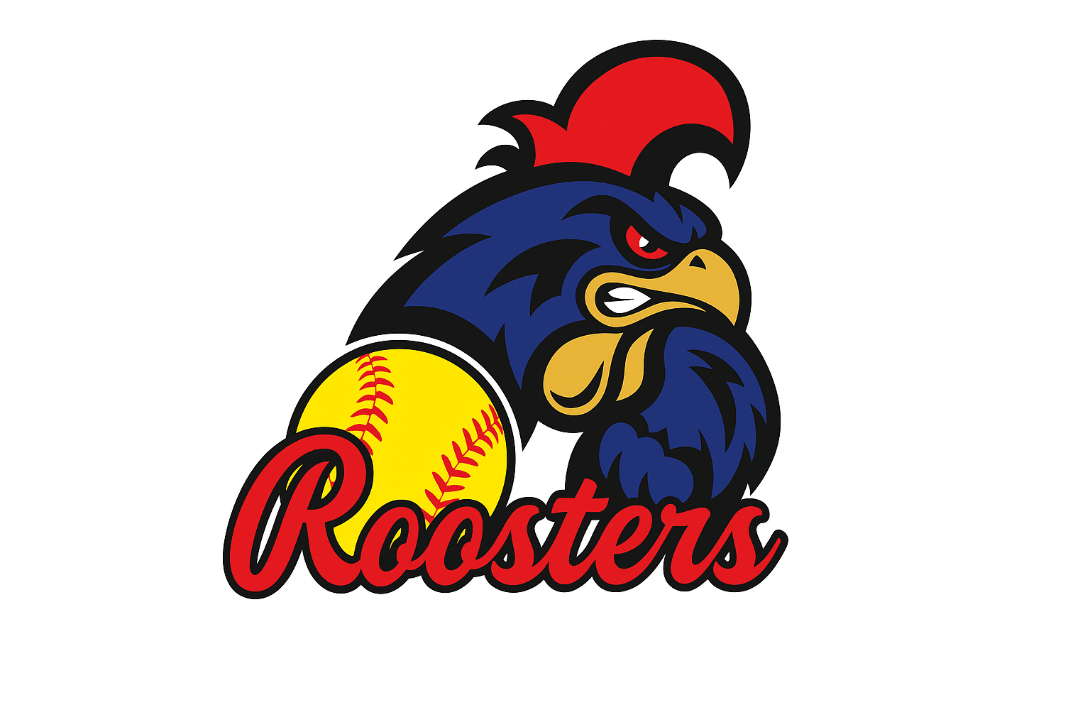 Roosters Softball logo